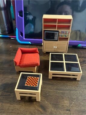 Vintage Tomy Smaller Homes & Gardens Dollhouse Living Room Lot- made in Japan